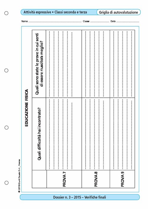 Griglia di autovalutazione di Attività Espressive_Educazione fisica | Giunti Scuola Griglia di autovalutazione di Attività Espressive_Educazione fisica | Giunti Scuola
