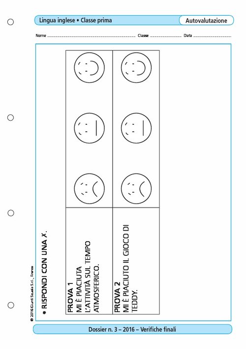Griglia di autovalutazione: Lingua Inglese, classe 1 | Giunti Scuola Griglia di autovalutazione: Lingua Inglese, classe 1 | Giunti Scuola