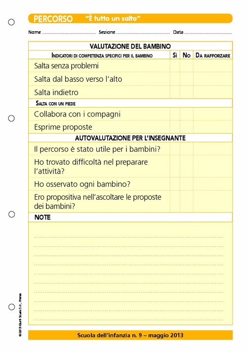 Griglia di valutazione - Percorso: "È tutto un salto" | Giunti Scuola Griglia di valutazione - Percorso: "È tutto un salto" | Giunti Scuola