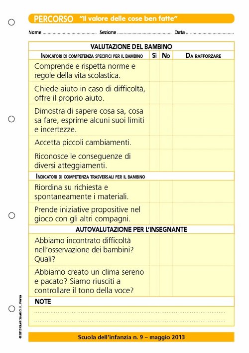 Griglia di valutazione - Percorso: "Il valore delle cose ben fatte" | Giunti Scuola