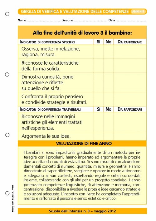 Griglia di verifica e valutazione delle competenze - La conoscenza del modo - Numero e spazio 4-5 | Giunti Scuola Griglia di verifica e valutazione delle competenze - La conoscenza del modo - Numero e spazio 4-5 | Giunti Scuola