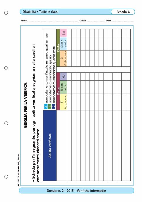 Griglia per la verifica | Giunti Scuola Griglia per la verifica | Giunti Scuola