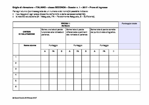 Griglie di rilevazione: Italiano, classe 2 | Giunti Scuola Griglie di rilevazione: Italiano, classe 2 | Giunti Scuola