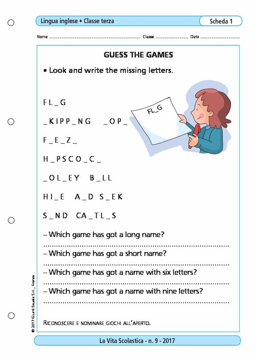 Guess the games | Giunti Scuola Guess the games | Giunti Scuola