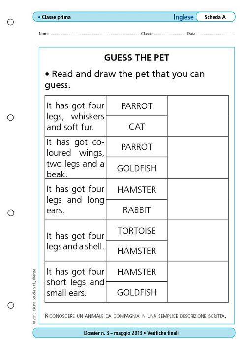 Guess the pet | Giunti Scuola Guess the pet | Giunti Scuola