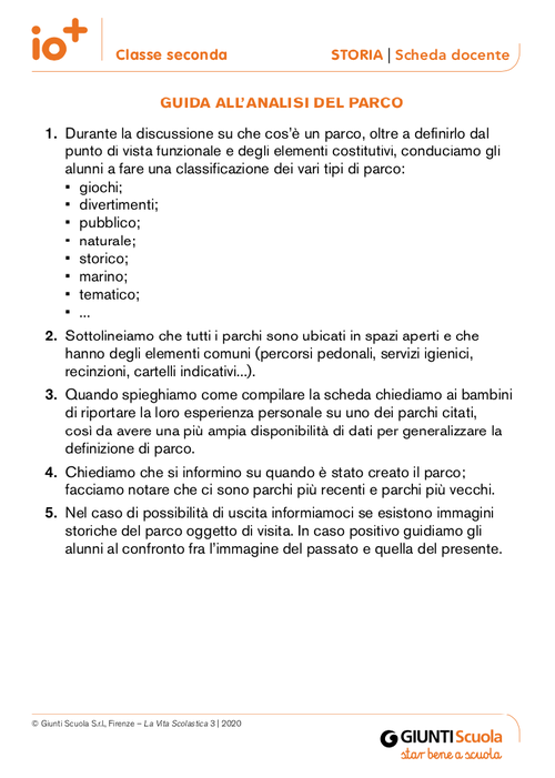Guida all'analisi del parco | Giunti Scuola Guida all'analisi del parco | Giunti Scuola
