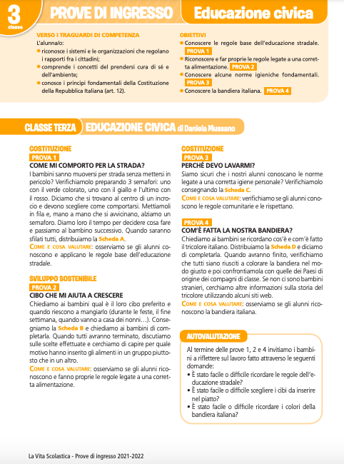 Guida alle prove di ingresso | Educazione Civica 3 | Giunti Scuola Guida alle prove di ingresso | Educazione Civica 3 | Giunti Scuola