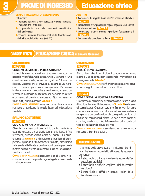 Guida alle prove di ingresso | Educazione Civica 3 | Giunti Scuola