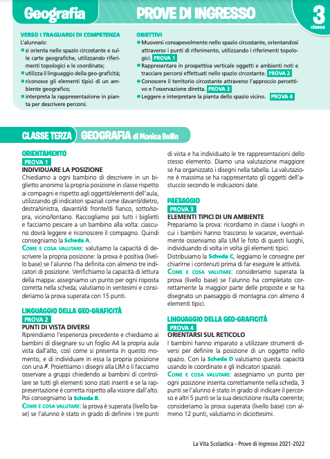 Guida alle prove di ingresso | Geografia 3 | Giunti Scuola Guida alle prove di ingresso | Geografia 3 | Giunti Scuola