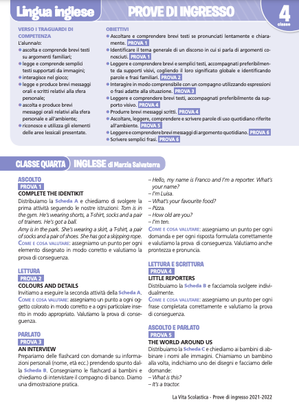Guida alle prove di ingresso Inglese 4 Guida alle prove di