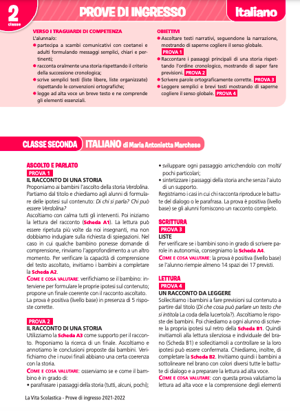 Guida alle prove di ingresso | Italiano 2 | Giunti Scuola