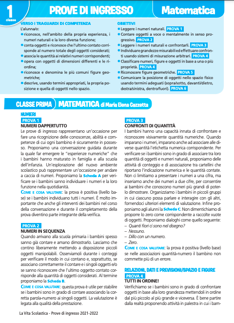 Guida alle prove di ingresso | Matematica 1 | Giunti Scuola Guida alle prove di ingresso | Matematica 1 | Giunti Scuola