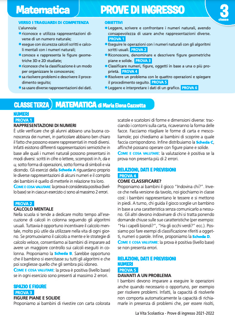 Guida alle prove di ingresso | Matematica 3 | Giunti Scuola Guida alle prove di ingresso | Matematica 3 | Giunti Scuola