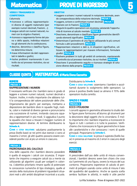Guida alle prove di ingresso | Matematica 5 | Giunti Scuola Guida alle prove di ingresso | Matematica 5 | Giunti Scuola