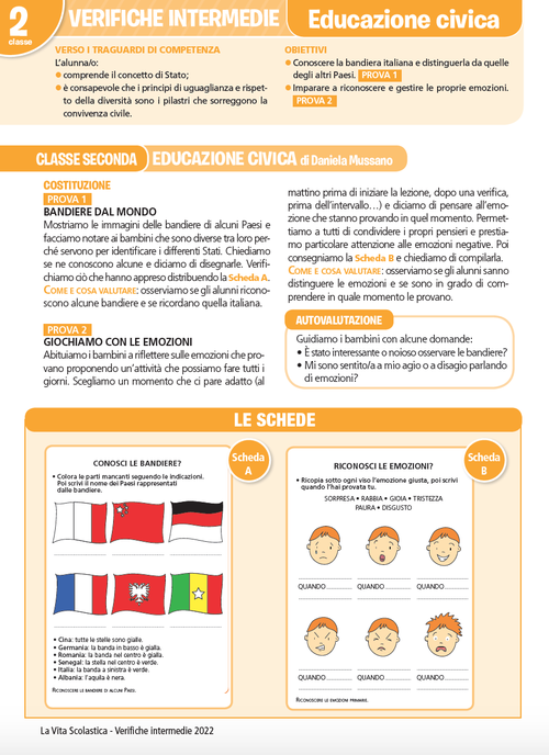 Guida alle verifiche intermedie | Educazione civica 2 | Giunti Scuola Guida alle verifiche intermedie | Educazione civica 2 | Giunti Scuola