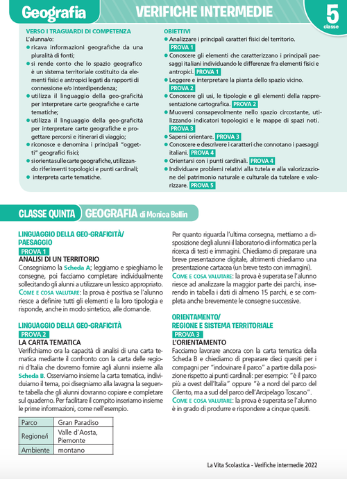 Guida alle verifiche intermedie | Geografia 5 | Giunti Scuola Guida alle verifiche intermedie | Geografia 5 | Giunti Scuola