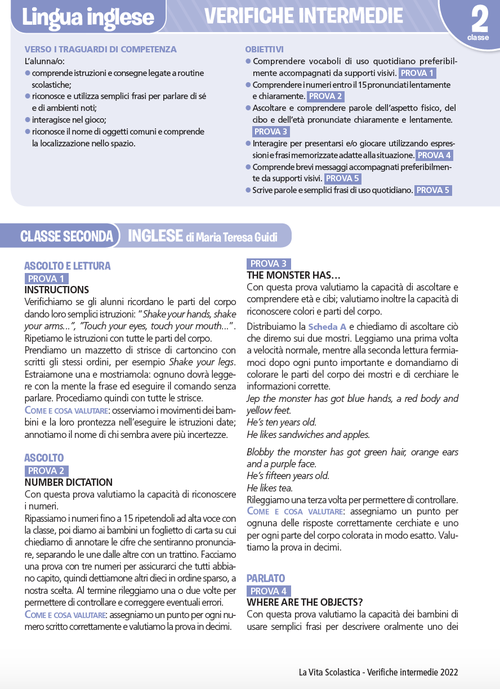 Guida alle verifiche intermedie | Inglese 2 | Giunti Scuola Guida alle verifiche intermedie | Inglese 2 | Giunti Scuola