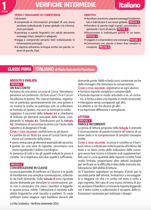 Guida alle verifiche intermedie | Italiano 1 | Giunti Scuola Guida alle verifiche intermedie | Italiano 1 | Giunti Scuola