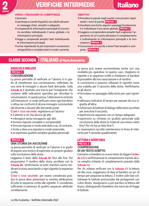 Guida alle verifiche intermedie | Italiano 2 | Giunti Scuola