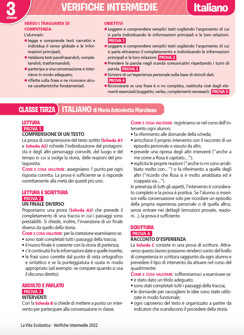 Guida alle verifiche intermedie | Italiano 3 | Giunti Scuola Guida alle verifiche intermedie | Italiano 3 | Giunti Scuola