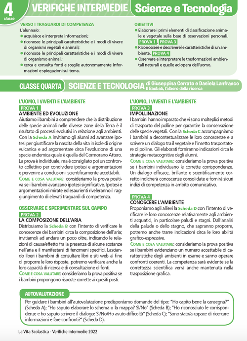 Guida alle verifiche intermedie | Scienze e Tecnologia 4 | Giunti Scuola Guida alle verifiche intermedie | Scienze e Tecnologia 4 | Giunti Scuola