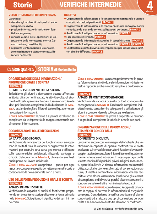 Guida alle verifiche intermedie | Storia 4 | Giunti Scuola Guida alle verifiche intermedie | Storia 4 | Giunti Scuola