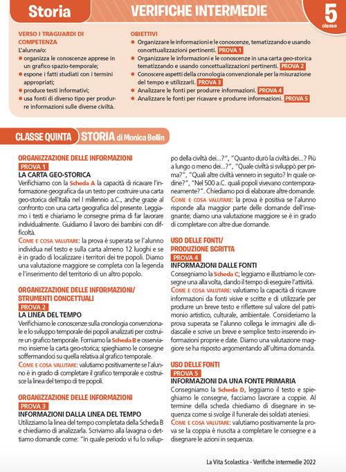 Guida alle verifiche intermedie | Storia 5 | Giunti Scuola Guida alle verifiche intermedie | Storia 5 | Giunti Scuola