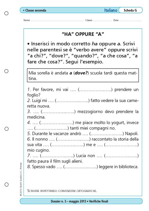 "Ha" oppure "a" | Giunti Scuola "Ha" oppure "a" | Giunti Scuola