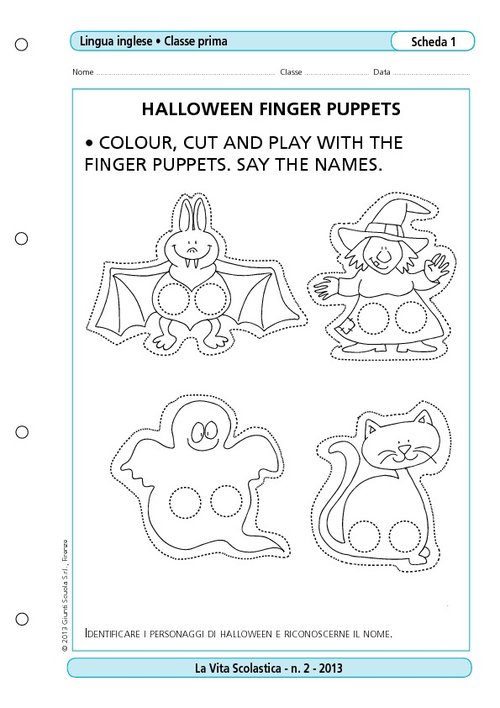 Halloween finger puppets | Giunti Scuola Halloween finger puppets | Giunti Scuola