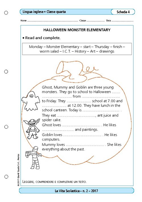 Halloween monster elementary | Giunti Scuola Halloween monster elementary | Giunti Scuola