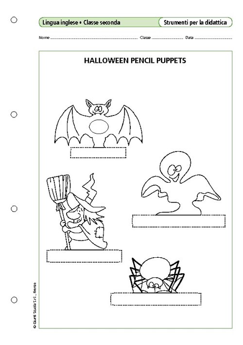 Halloween pencil puppets | Giunti Scuola Halloween pencil puppets | Giunti Scuola