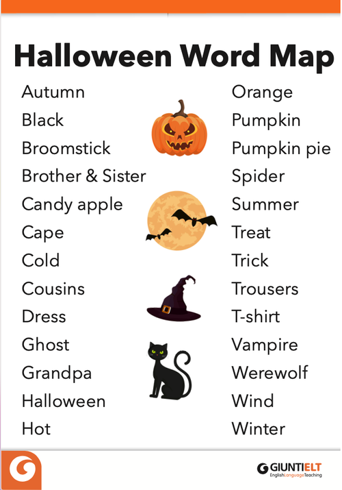 Halloween Word Map | Giunti Scuola