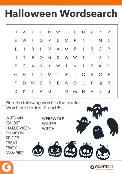 Halloween wordsearch | Giunti Scuola Halloween wordsearch | Giunti Scuola