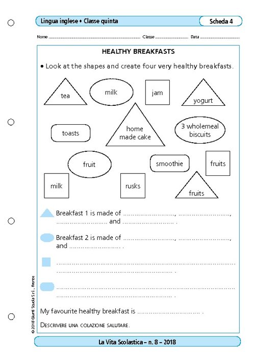 Healthy breakfasts | Giunti Scuola Healthy breakfasts | Giunti Scuola