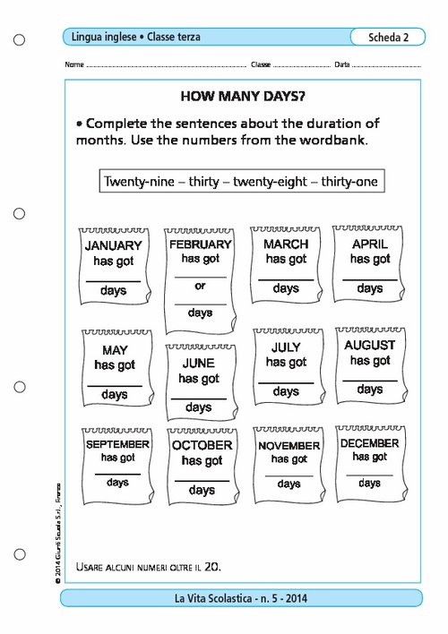 How many days? | Giunti Scuola How many days? | Giunti Scuola
