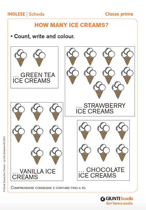 How many ice creams? | Giunti Scuola How many ice creams? | Giunti Scuola