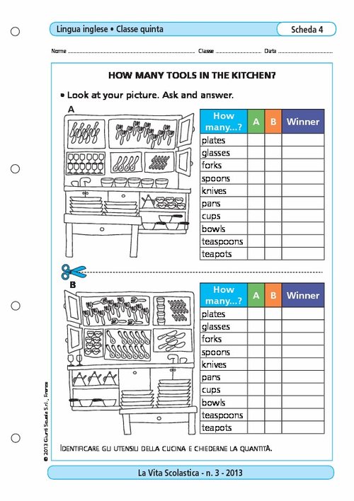 How many tools in the kitchen? | Giunti Scuola How many tools in the kitchen? | Giunti Scuola