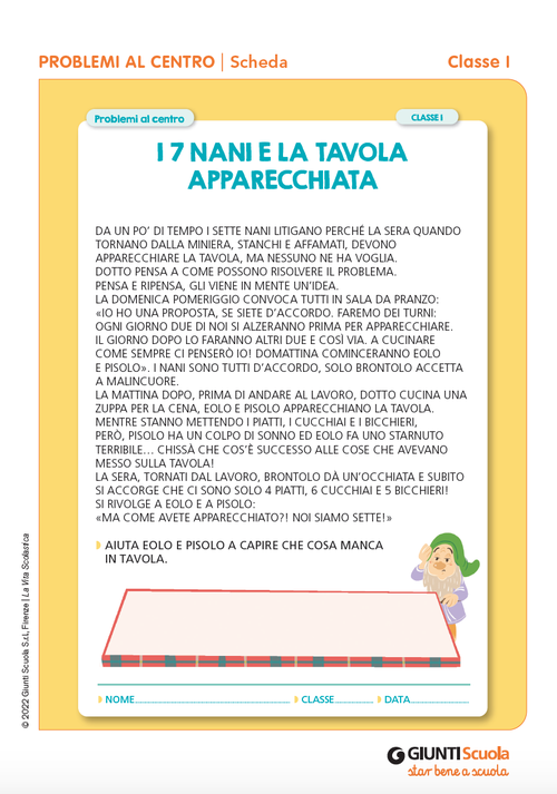 I 7 nani e la tavola apparecchiata | Giunti Scuola