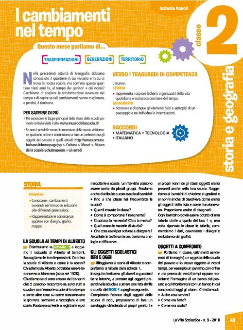 I cambiamenti nel tempo | Giunti Scuola I cambiamenti nel tempo | Giunti Scuola