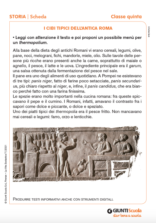 I cibi tipici dell'antica Roma | Giunti Scuola I cibi tipici dell'antica Roma | Giunti Scuola
