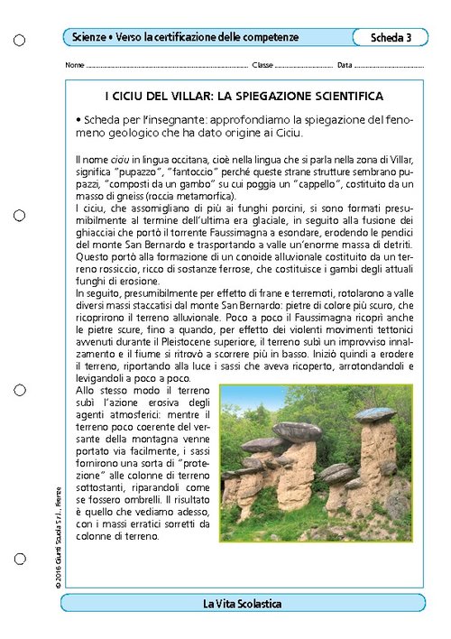 I ciciu del Villar: la spiegazione scientifica | Giunti Scuola I ciciu del Villar: la spiegazione scientifica | Giunti Scuola