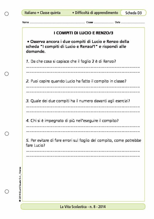 I compiti di Lucio e Renzo/3 | Giunti Scuola I compiti di Lucio e Renzo/3 | Giunti Scuola