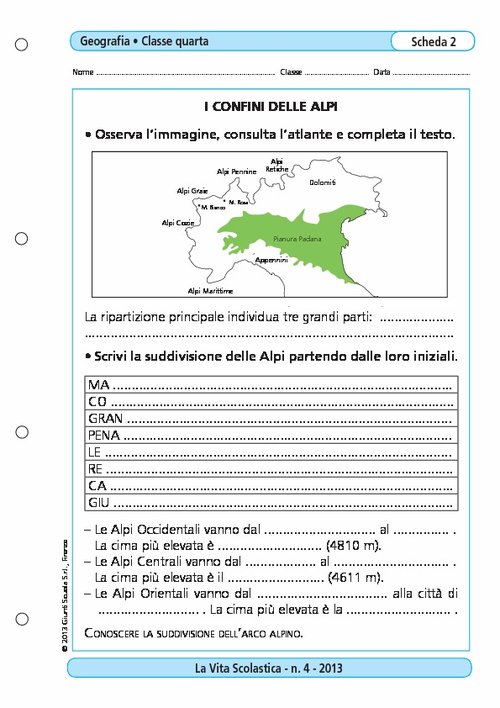 I confini delle Alpi | Giunti Scuola I confini delle Alpi | Giunti Scuola