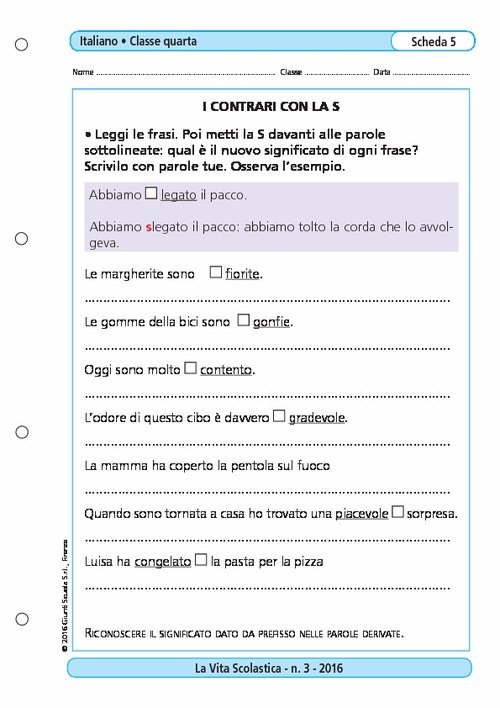 I contrari con la S | Giunti Scuola I contrari con la S | Giunti Scuola