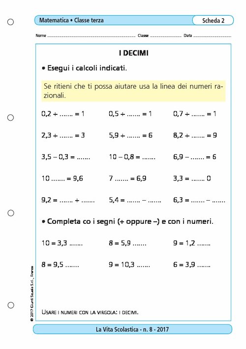 I decimi | Giunti Scuola I decimi | Giunti Scuola