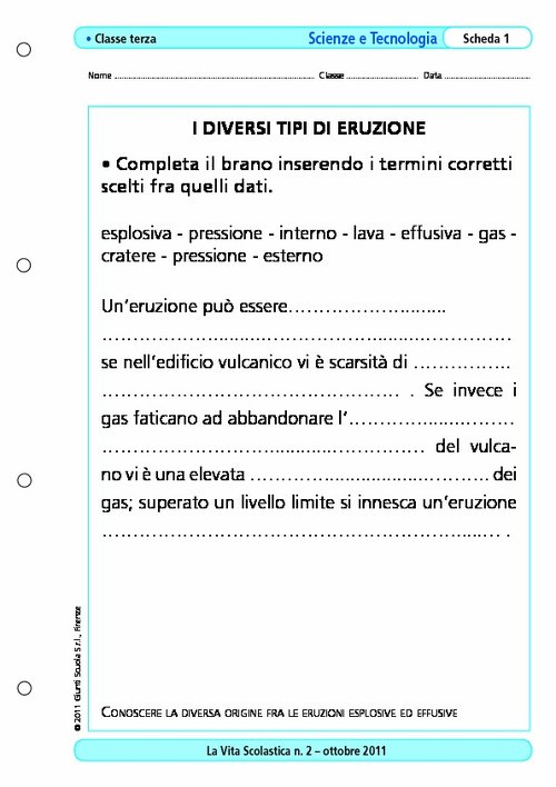 I diversi tipi di eruzione | Giunti Scuola I diversi tipi di eruzione | Giunti Scuola