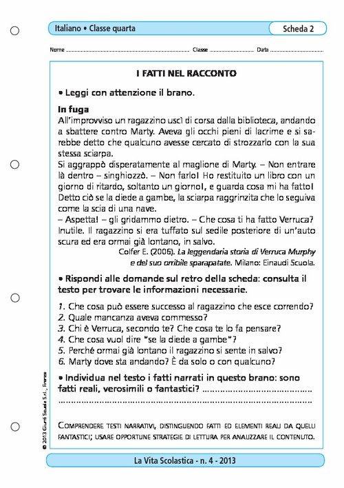 I fatti nel racconto | Giunti Scuola I fatti nel racconto | Giunti Scuola