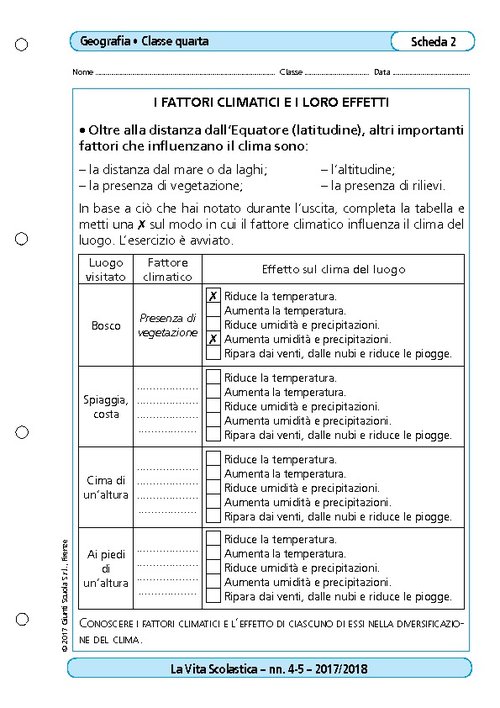 I fattori climatici e i loro effetti | Giunti Scuola I fattori climatici e i loro effetti | Giunti Scuola