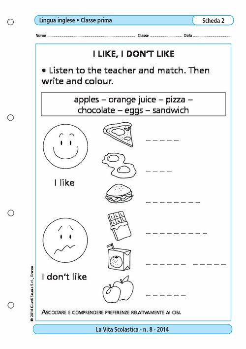 I like, I don't like | Giunti Scuola I like, I don't like | Giunti Scuola