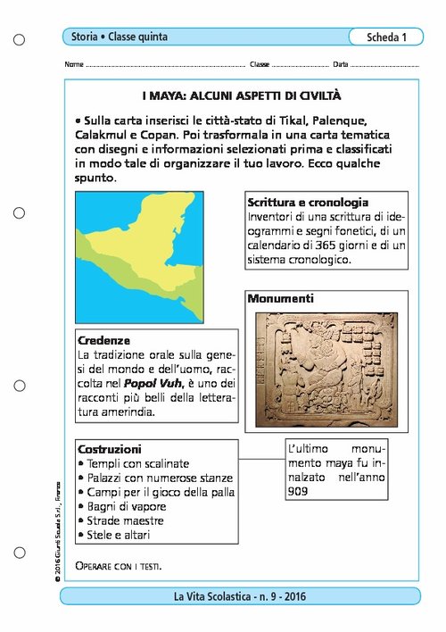 I Maya: alcuni aspetti di civiltà | Giunti Scuola I Maya: alcuni aspetti di civiltà | Giunti Scuola